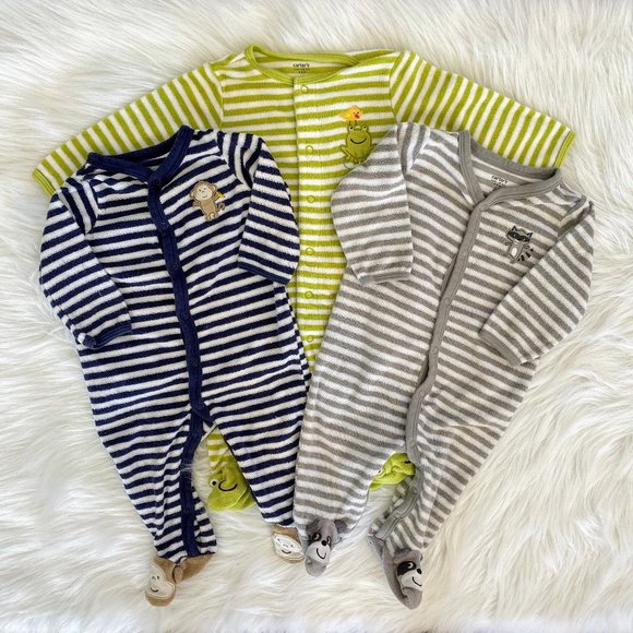 terry cloth baby sleepers
